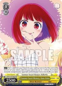 Summer Sweet Memory, Kana Arima - [OSHI NO KO] - Weiss Schwarz card