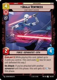 Asajj Ventress - Count Dooku's Assassin - Twilight of the Republic - Star Wars: Unlimited card