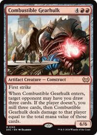 Combustible Gearhulk - Commander: Duskmourn: House of Horror - Magic: The Gathering card