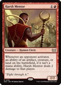 Harsh Mentor - Commander: Duskmourn: House of Horror - Magic: The Gathering card