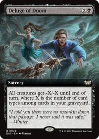 Deluge of Doom (Extended Art) - Commander: Duskmourn: House of Horror - Magic: The Gathering card