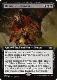 Demonic Covenant (Extended Art) - Commander: Duskmourn: House of Horror - Magic: The Gathering card