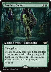Formless Genesis (Extended Art) - Commander: Duskmourn: House of Horror - Magic: The Gathering card