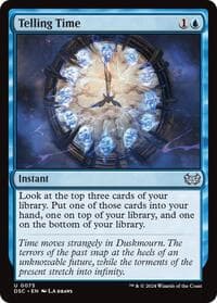 Telling Time - Commander: Duskmourn: House of Horror - Magic: The Gathering card