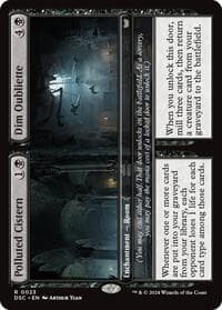 Polluted Cistern // Dim Oubliette - Commander: Duskmourn: House of Horror - Magic: The Gathering card