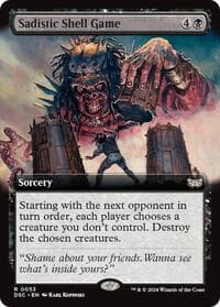 Sadistic Shell Game (Extended Art) - Commander: Duskmourn: House of Horror - Magic: The Gathering card