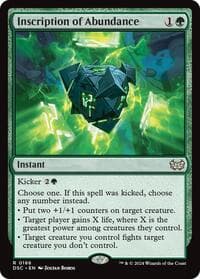 Inscription of Abundance - Commander: Duskmourn: House of Horror - Magic: The Gathering card