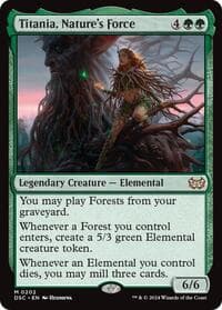 Titania, Nature's Force - Commander: Duskmourn: House of Horror - Magic: The Gathering card