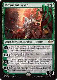 Wrenn and Seven - Commander: Duskmourn: House of Horror - Magic: The Gathering card