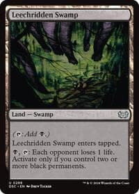 Leechridden Swamp - Commander: Duskmourn: House of Horror - Magic: The Gathering card