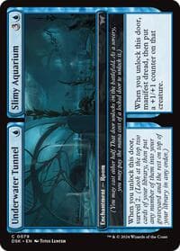 Underwater Tunnel // Slimy Aquarium - Duskmourn: House of Horror - Magic: The Gathering card