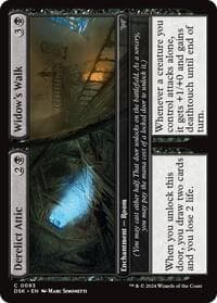 Derelict Attic // Widow's Walk - Duskmourn: House of Horror - Magic: The Gathering card