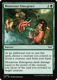 Monstrous Emergence - Duskmourn: House of Horror - Magic: The Gathering card