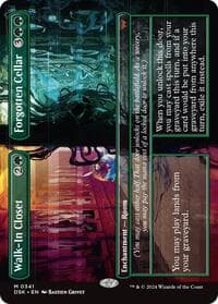 Walk-In Closet // Forgotten Cellar (Borderless) - Duskmourn: House of Horror - Magic: The Gathering card