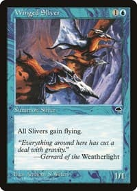 Winged Sliver - Tempest - Magic: The Gathering card