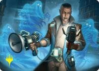 Paranormal Analyst Art Card (Gold-Stamped Signature) - Art Series: Duskmourn: House of Horror - Magic: The Gathering card