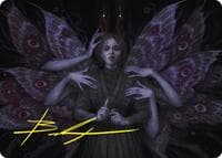 Demonic Counsel Art Card (7/54) (Gold-Stamped Signature) - Art Series: Duskmourn: House of Horror - Magic: The Gathering card