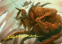 Bedhead Beastie Art Card (Gold-Stamped Signature) - Art Series: Duskmourn: House of Horror - Magic: The Gathering card