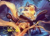 Inquisitive Glimmer Art Card (Gold-Stamped Signature) - Art Series: Duskmourn: House of Horror - Magic: The Gathering card
