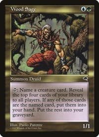 Wood Sage - Tempest - Magic: The Gathering card