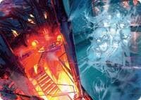 Roaring Furnace // Steaming Sauna Art Card - Art Series: Duskmourn: House of Horror - Magic: The Gathering card