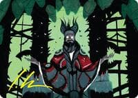Victor, Valgavoth's Seneschal Art Card (23/54) (Gold-Stamped Signature) - Art Series: Duskmourn: House of Horror - Magic: The Gathering card