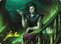 Winter, Misanthropic Guide Art Card (Gold-Stamped Signature) - Art Series: Duskmourn: House of Horror - Magic: The Gathering card