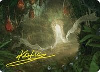 Hushwood Verge Art Card (Gold-Stamped Signature) - Art Series: Duskmourn: House of Horror - Magic: The Gathering card