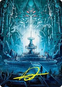 Island Art Card (Gold-Stamped Signature) - Art Series: Duskmourn: House of Horror - Magic: The Gathering card