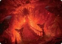 Mountain Art Card - Art Series: Duskmourn: House of Horror - Magic: The Gathering card