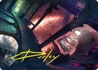Terramorphic Expanse Art Card (Gold-Stamped Signature) - Art Series: Duskmourn: House of Horror - Magic: The Gathering card