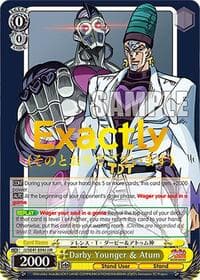 Darby Younger & Atum (JJR) - JoJo's Bizarre Adventure: Stardust Crusaders Premium Booster - Weiss Schwarz card