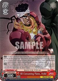 All-Consuming Flame, Avdol - JoJo's Bizarre Adventure: Stardust Crusaders Premium Booster - Weiss Schwarz card