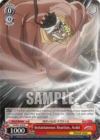 Instantaneous Reaction, Avdol - JoJo's Bizarre Adventure: Stardust Crusaders Premium Booster - Weiss Schwarz card