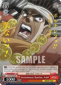 Instantaneous Reaction, Avdol (JJR) - JoJo's Bizarre Adventure: Stardust Crusaders Premium Booster - Weiss Schwarz card