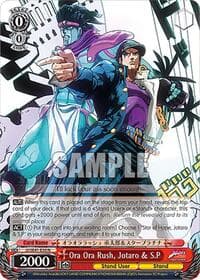 Ora Ora Rush, Jotaro & S.P - JoJo's Bizarre Adventure: Stardust Crusaders Premium Booster - Weiss Schwarz card