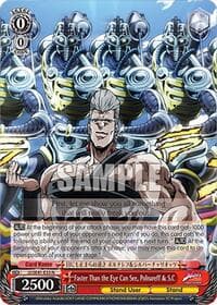 Faster Than the Eye Can See, Polnareff & S.C - JoJo's Bizarre Adventure: Stardust Crusaders Premium Booster - Weiss Schwarz card