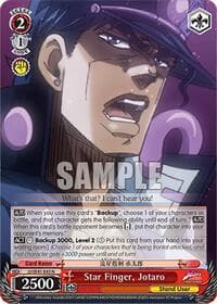 Star Finger, Jotaro - JoJo's Bizarre Adventure: Stardust Crusaders Premium Booster - Weiss Schwarz card
