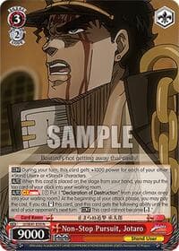 Non-Stop Pursuit, Jotaro - JoJo's Bizarre Adventure: Stardust Crusaders Premium Booster - Weiss Schwarz card