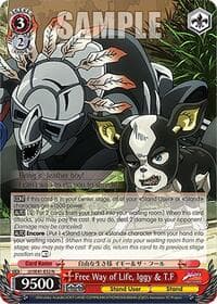 Free Way of Life, Iggy & T.F - JoJo's Bizarre Adventure: Stardust Crusaders Premium Booster - Weiss Schwarz card