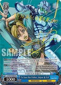 To Save Her Father, Jolyne & S.O (SP) - JoJo's Bizarre Adventure: Stone Ocean Premium Booster - Weiss Schwarz card
