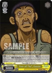 User of "Su", Guccio - JoJo's Bizarre Adventure: Stone Ocean Premium Booster - Weiss Schwarz card