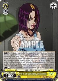 Price of Gambling, Miraschon - JoJo's Bizarre Adventure: Stone Ocean Premium Booster - Weiss Schwarz card