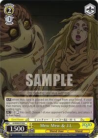 Mew Mew & J.L - JoJo's Bizarre Adventure: Stone Ocean Premium Booster - Weiss Schwarz card