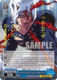 Showdown With His Nemesis, Weather Forecast (JJR) - JoJo's Bizarre Adventure: Stone Ocean Premium Booster - Weiss Schwarz card