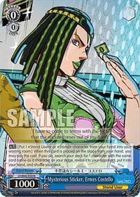 Mysterious Sticker, Ermes Costello - JoJo's Bizarre Adventure: Stone Ocean Premium Booster - Weiss Schwarz card