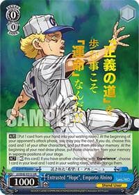 Entrusted "Hope", Emporio Alnino (JJR) - JoJo's Bizarre Adventure: Stone Ocean Premium Booster - Weiss Schwarz card