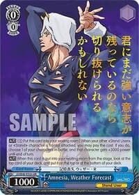 Amnesia, Weather Forecast (JJR) - JoJo's Bizarre Adventure: Stone Ocean Premium Booster - Weiss Schwarz card
