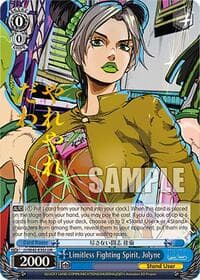 Limitless Fighting Spirit, Jolyne (JJR) - JoJo's Bizarre Adventure: Stone Ocean Premium Booster - Weiss Schwarz card