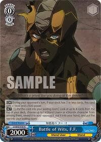 Battle of Wits, F.F. - JoJo's Bizarre Adventure: Stone Ocean Premium Booster - Weiss Schwarz card